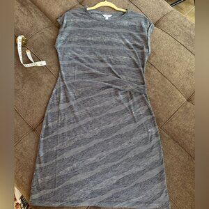 Time and Tru Striped Front Gathered Dress Size M